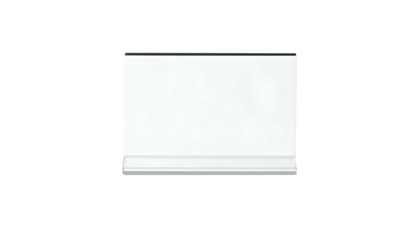 A rectangular, bright white screen with a dark border, appears to be a projector screen. It is against a black background