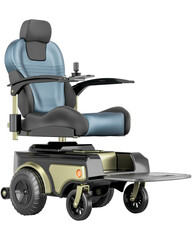 Motorized Power Chair, transparent background