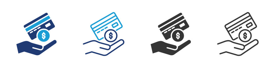 Credit icon set collection multi-style.