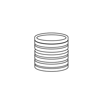 Stack of Coins Illustration for Financial and Business Use