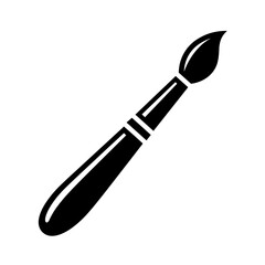 Fototapeta premium Paint brush icon vector. Simple art tool silhouette 