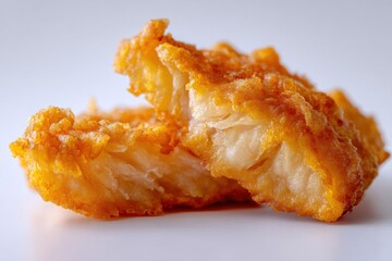 Fried white fish in crunchy golden breading