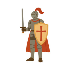 Medieval Knight Sword Shield Armor