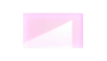 A soft, vibrant rectangular design features a gradient of pink hues with white light across it, set on a black background