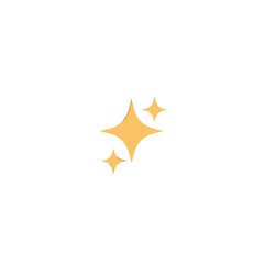 yellow sparkle icon for a clean and shiny effect, perfect for indicating new features, pristine quality, or a magical glow in digital designs and creative projects