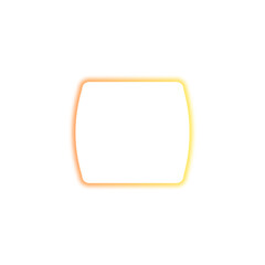 Glowing speech bubble frame with a neon gradient border