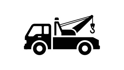 Tow Truck Silhouette Icon