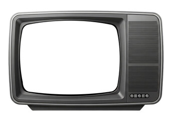Retro TV Frame Mockup For Video Presentation, Cut Out, Clipping Path, Isolated on a Transparent PNG Background.