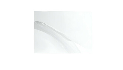 Soft, flowing, abstract form gracefully curves against a pale grey backdrop, with ethereal wisps creating gentle movement