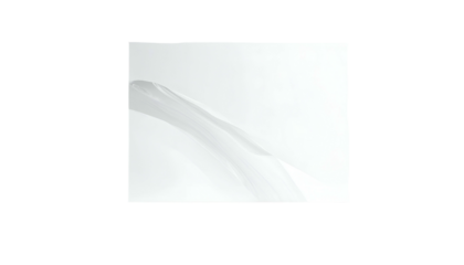 Soft, flowing, abstract form gracefully curves against a pale grey backdrop, with ethereal wisps creating gentle movement