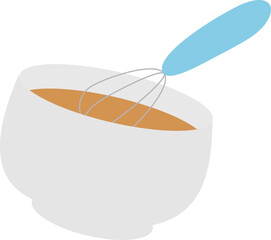 Whisk bowl illustration.