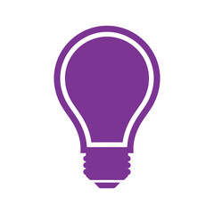 Purple Light Bulb Icon