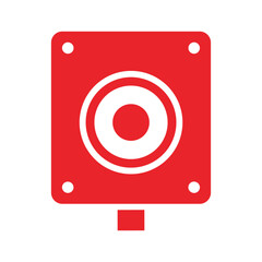 Red Square Speaker Icon