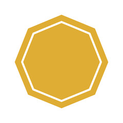 Yellow Heptagon Icon