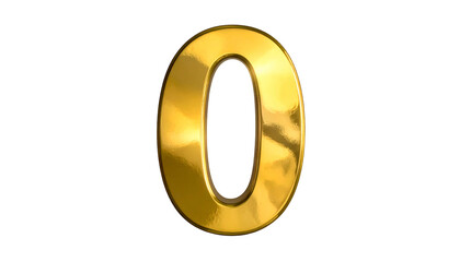 A 3D render of the numeral zero, crafted from polished gold, set against a stark black background for emphasis
