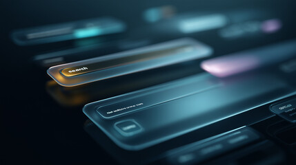 digital search interface concept, futuristic user interface search, modern ui search bar
