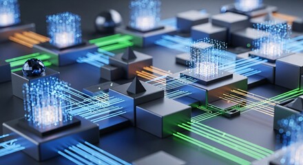 Enterprise Artificial Intelligence Infrastructure Abstract Visual