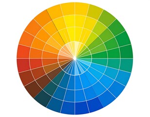 Fototapeta premium A vibrant, circular color guide, showcasing a spectrum of hues