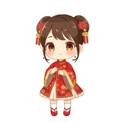 cute mascot chinese new year design very cool