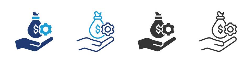 Benefit icon set collection multi-style.