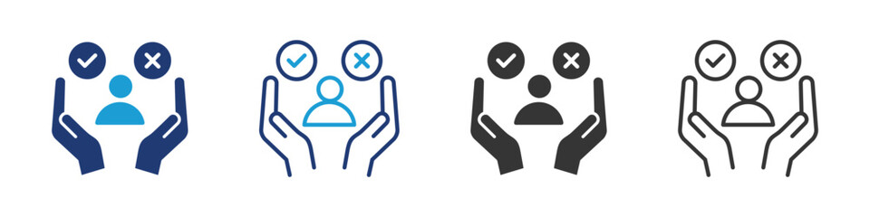 Decision icon set collection multi-style.