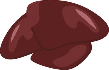 Liver meat illustration.