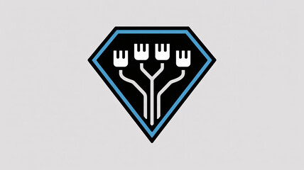 Modern technology logo with innovative design elements