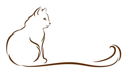 The symbol of stylized cat.
