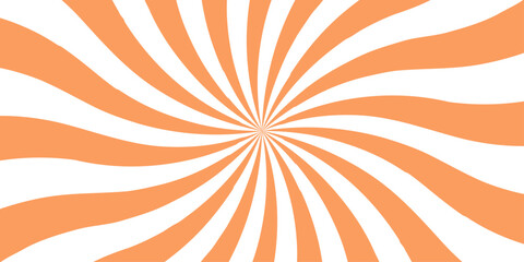 Abstract Vibrant Yellow and White Sunburst Swirl With Dynamic Spiral Radial Rays & Hypnotic Retro Pop Art Pattern. Bold Design for Summer Sale Banners, Marketing Graphics & Wallpapers.