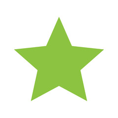 Obraz premium Green Star Vector Icon
