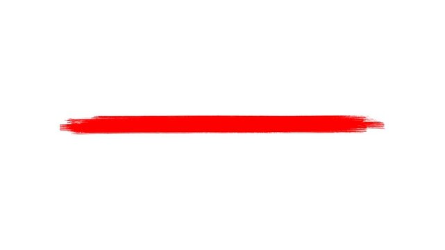 Red underline animation on a white background, Red Highlighter Line Animation for marking text or an important topic.