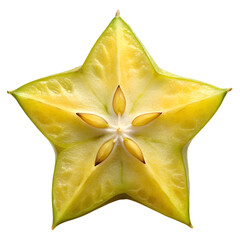 Starfruit or carambola isolated on transparent background