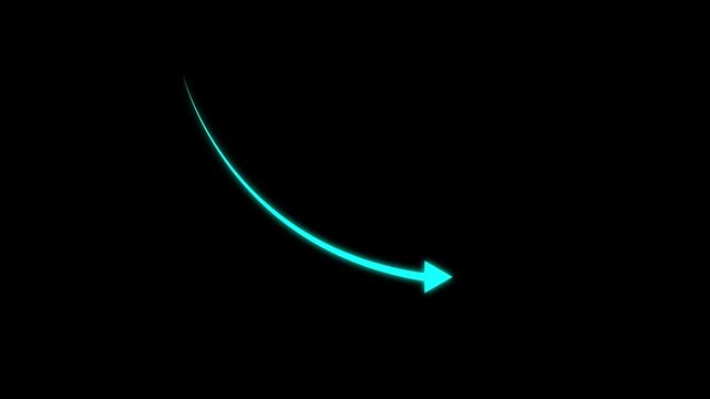 Down arrow business graph chart animation.  Loss business graph icon animation.  Going down graph chart animation.  Decreasing business graph concept.