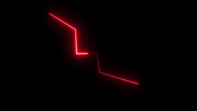 Down arrow business graph chart animation.  Loss business graph icon animation.  Going down graph chart animation.  Decreasing business graph concept.