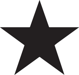 solid black star minimalist high contrast clean
