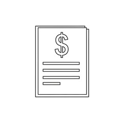 Financial Document Illustration with Dollar Sign and Graphs for Business Reports