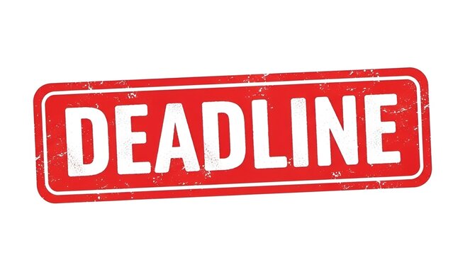 Urgent deadline stamp for time sensitive tasks and projects