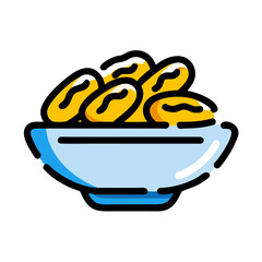 Dates Bowl Islamic Vector