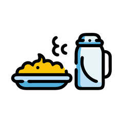 Suhoor Food Illustration Design