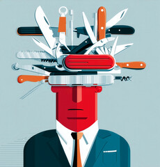 Business Versatility Multitasking Skills Concept