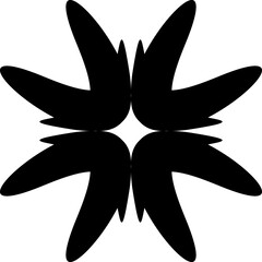 vector illustration of a black flower tattoo art animal butterfly element image spring .