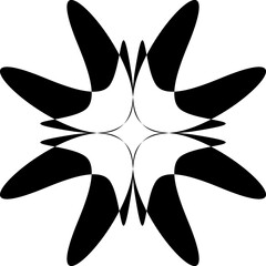 vector illustration of a black flower tattoo art animal butterfly element image spring .