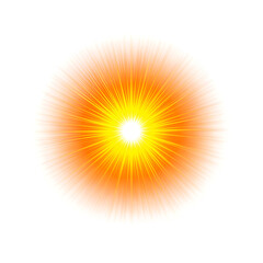 Obraz premium Vibrant Yellow Orange Sunburst Circle.