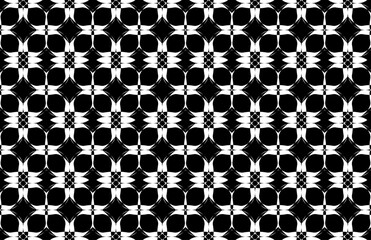 black and white seamless pattern wallpaper fabric star flower element vintage. 