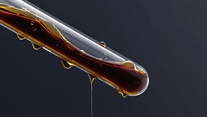 Test tube with viscous liquid