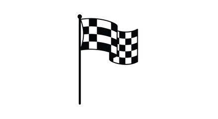 Fototapeta premium A graphic of a checkered flag, symbolizing victory and completion. It represents successful finishes in races and achievements, marking ultimate