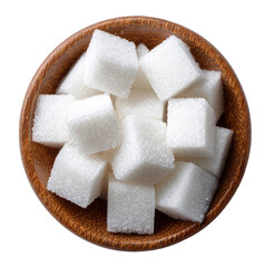 White sugar cubes in wooden bowl (1)