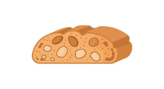 Delicious almond biscotti illustration perfect for bakery themes sweet snacks culinary delights dessert concepts baked goods food imagery delightful