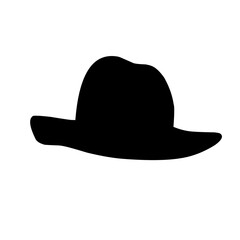 silhouette of men's hats