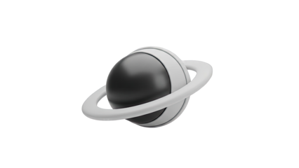 Stylized Planet Saturn Icon